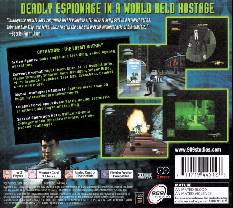 Syphon Filter 2 [Greatest Hits] – PlayStation 1 (PS1) - for just $0! 