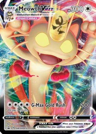 Meowth VMAX SWSH005/307 - SWSH Sword & Shield Promo Cards Holofoil - for just $2.37! 