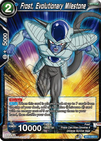 Frost, Evolutionary Milestone (BT15-053) [Saiyan Showdown] - for just $0.10! 