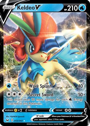 Keldeo V 053/202 - SWSH01 Sword & Shield Base Set Holofoil - for just $0.56! 