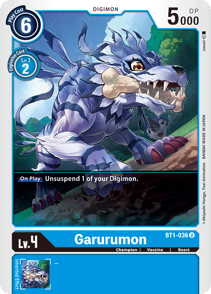 Garurumon [BT1-036] [Release Special Booster Ver.1.0] - Just $0.09! Shop now at Retro Gaming of Denver