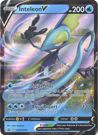 Inteleon V SWSH016/307 - SWSH Sword & Shield Promo Cards Holofoil - for just $0.44! 
