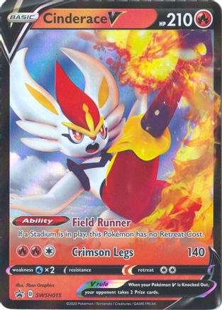 Cinderace V SWSH015/307 - SWSH Sword & Shield Promo Cards Holofoil - for just $0.67! 