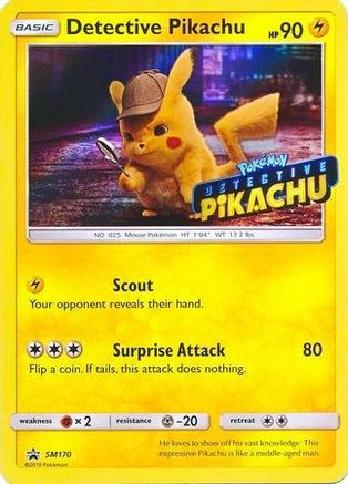 Detective Pikachu (Stamped) SM170 - SM Promos Holofoil - for just $7.83! 