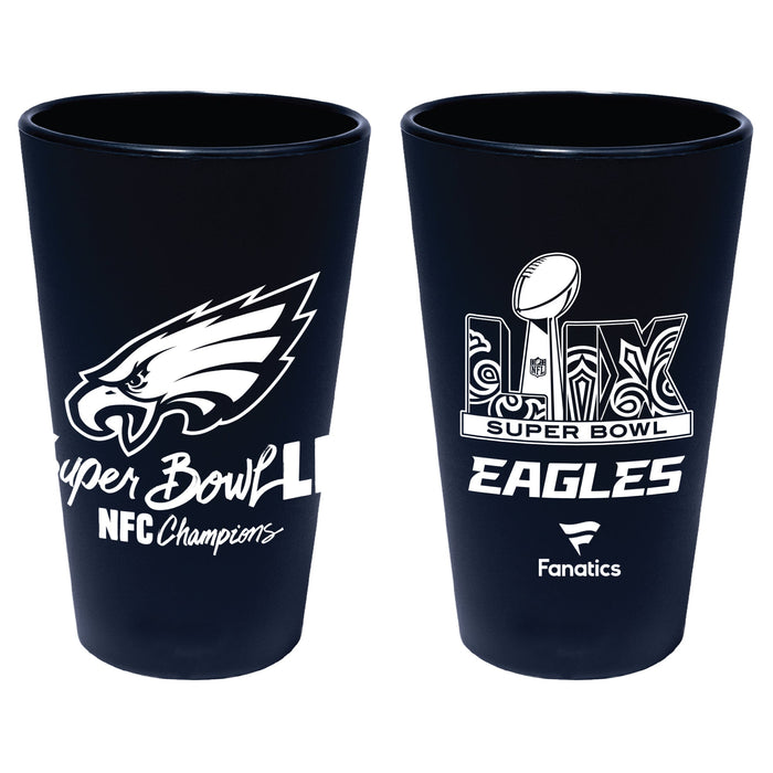 Philadelphia Eagles Super Bowl LIX NFC Champions Silicone Pint Glass - for just $21.99! 