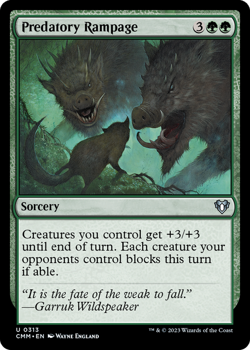 Predatory Rampage (CMM-313) - Commander Masters - for just $0.05! 