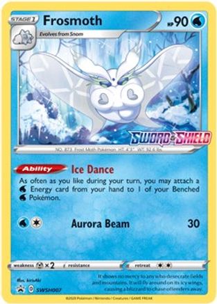 Frosmoth (Prerelease) SWSH007/307 - SWSH Sword & Shield Promo Cards Holofoil - for just $3.36! 