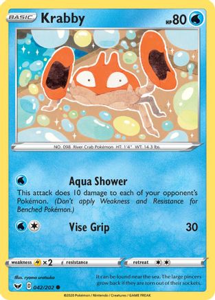 Krabby () 042/202 - SWSH01 Sword & Shield Base Set - for just $0.05! 