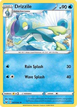 Drizzile () 057/202 - SWSH01 Sword & Shield Base Set Reverse Holofoil - for just $0.23! 