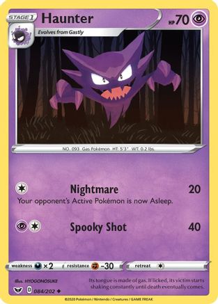 Haunter 084/202 - SWSH01 Sword & Shield Base Set - for just $0.05! 