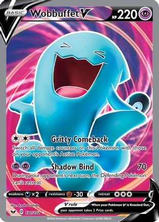 Wobbuffet V (Full Art) 191/202 - SWSH01 Sword & Shield Base Set Holofoil - for just $3.41! 