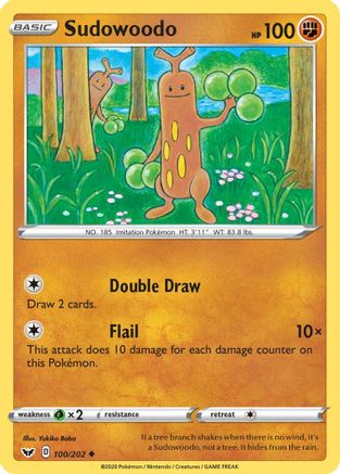 Sudowoodo 100/202 - SWSH01 Sword & Shield Base Set - for just $0.05! 