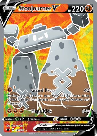 Stonjourner V (Full Art) 193/202 - SWSH01 Sword & Shield Base Set Holofoil - for just $1.17! 