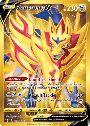 Zamazenta V (Secret) 212/202 - SWSH01 Sword & Shield Base Set Holofoil - for just $6! 