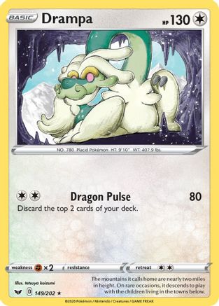 Drampa 149/202 - SWSH01 Sword & Shield Base Set - for just $0.13! 