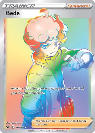 Bede (Secret) 207/202 - SWSH01 Sword & Shield Base Set Holofoil - for just $1.15! 
