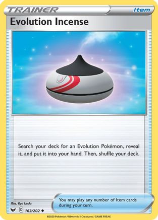 Evolution Incense 163/202 - SWSH01 Sword & Shield Base Set Reverse Holofoil - for just $2.31! 