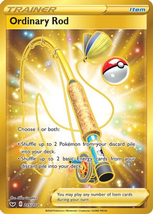 Ordinary Rod (Secret) 215/202 - SWSH01 Sword & Shield Base Set Holofoil - for just $2.55! 