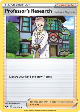Professor's Research 178/202 - SWSH01 Sword & Shield Base Set Reverse Holofoil - for just $0.18! 