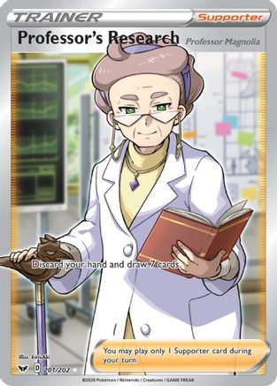 Professor's Research (Full Art) 201/202 - SWSH01 Sword & Shield Base Set Holofoil - for just $2.20! 