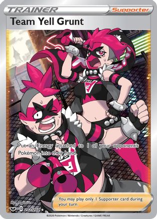 Team Yell Grunt (Full Art) 202/202 - SWSH01 Sword & Shield Base Set Holofoil - for just $1.49! 