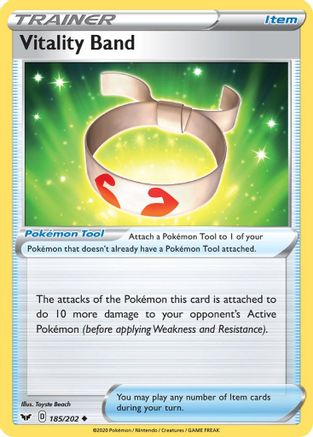 Vitality Band 185/202 - SWSH01 Sword & Shield Base Set Reverse Holofoil - for just $0.09! 