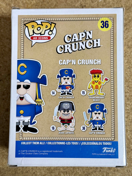 Funko Pop! Ad Icons Cap’n Crunch With Sword #36 Quaker Oats 2018 - for just $10! 