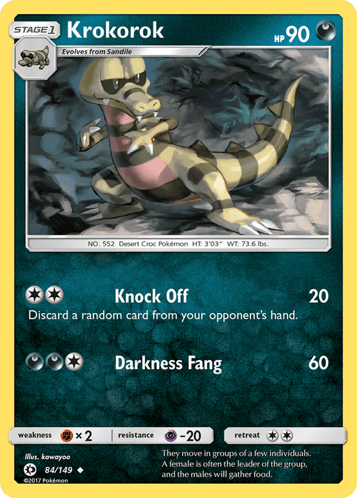 Krokorok (84/149) [Sun & Moon: Base Set] - for just $0.10! 