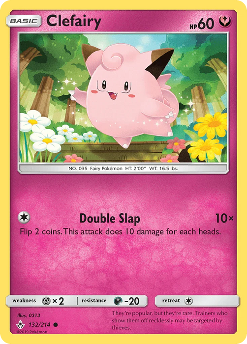 Clefairy (132/214) [Sun & Moon: Unbroken Bonds] - for just $0.15! 