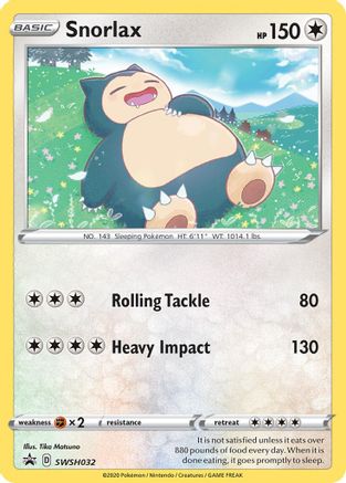 Snorlax SWSH032/307 - SWSH Sword & Shield Promo Cards Holofoil - for just $6.75! 