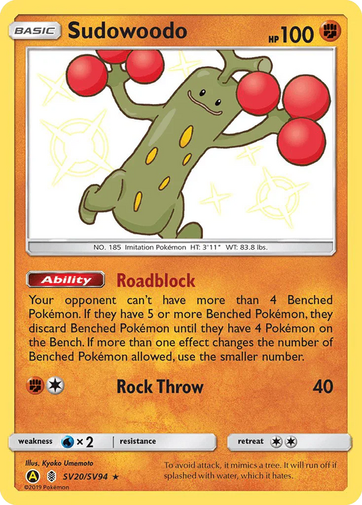 Sudowoodo (SV20/SV94) [Sun & Moon: Hidden Fates - Shiny Vault] - for just $1.70! 