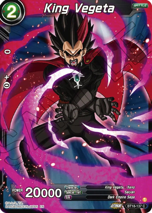 King Vegeta (BT18-137) [Dawn of the Z-Legends] - for just $0.10! 