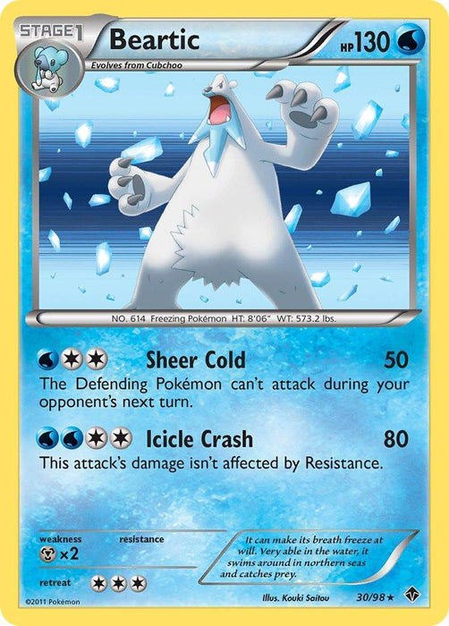 Beartic (30/98) (Cosmos Holo) (Blister Exclusive) [Black & White: Emerging Powers] - for just $0.90! 