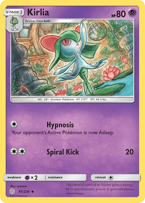Kirlia (81/236) [Sun & Moon: Cosmic Eclipse] - for just $0.15! 