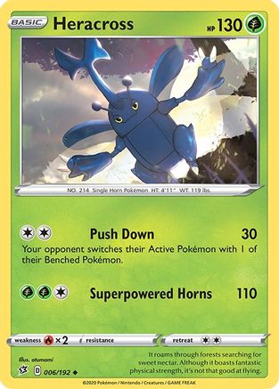 Heracross 006/192 - SWSH02 Rebel Clash Reverse Holofoil - for just $0.13! 