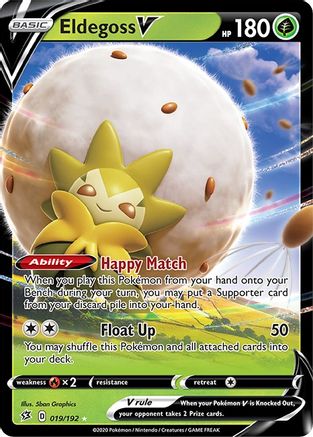 Eldegoss V 019/192 - SWSH02 Rebel Clash Holofoil - for just $0.65! 