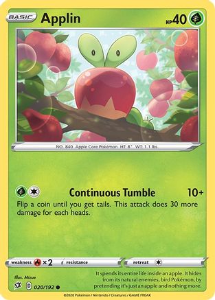 Applin 020/192 - SWSH02 Rebel Clash - for just $0.06! 