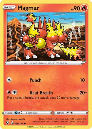 Magmar 029/192 - SWSH02 Rebel Clash - for just $0.05! 