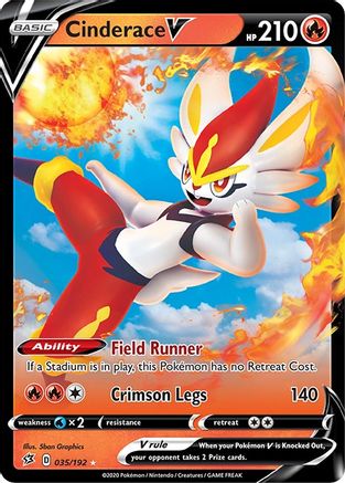 Cinderace V 035/192 - SWSH02 Rebel Clash Holofoil - for just $0.35! 
