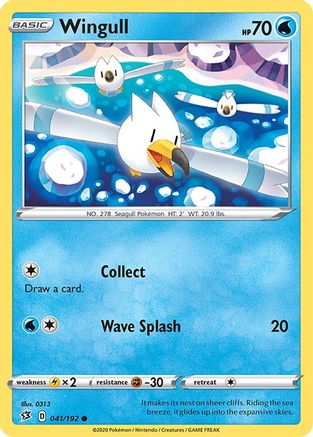 Wingull 041/192 - SWSH02 Rebel Clash Reverse Holofoil - for just $0.15! 