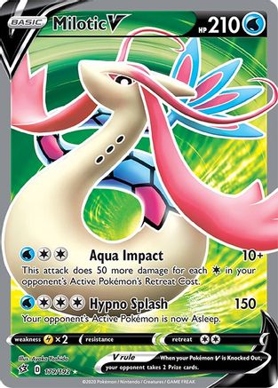 Milotic V (Full Art) 179/192 - SWSH02 Rebel Clash Holofoil - for just $5.88! 