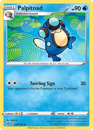 Palpitoad 045/192 - SWSH02 Rebel Clash Reverse Holofoil - for just $0.13! 