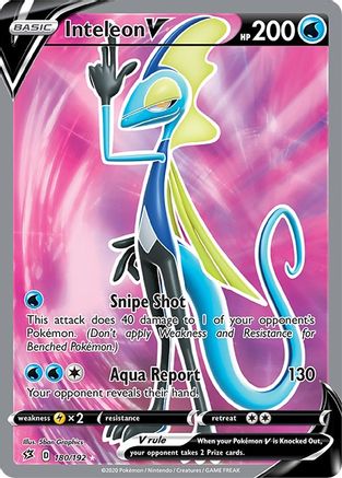 Inteleon V (Full Art) 180/192 - SWSH02 Rebel Clash Holofoil - for just $2.01! 