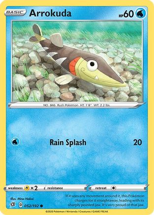 Arrokuda 052/192 - SWSH02 Rebel Clash Reverse Holofoil - for just $0.13! 