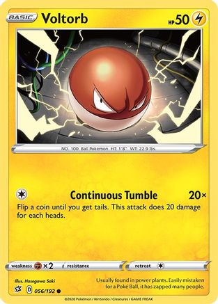 Voltorb 056/192 - SWSH02 Rebel Clash - for just $0.05! 