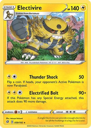 Electivire 059/192 - SWSH02 Rebel Clash - for just $0.13! 