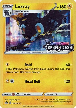 Luxray SWSH023 - SWSH Sword & Shield Promo Cards - Holofoil - for just $15! 