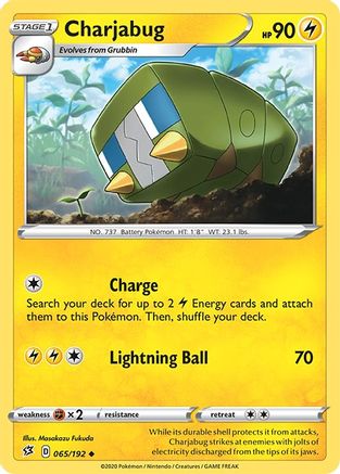 Charjabug 065/192 - SWSH02 Rebel Clash - for just $0.05! 