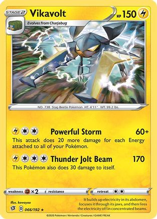 Vikavolt 066/192 - SWSH02 Rebel Clash Reverse Holofoil - for just $0.28! 