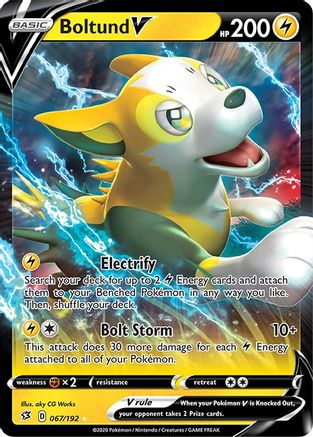 Boltund V 067/192 - SWSH02 Rebel Clash Holofoil - for just $0.35! 